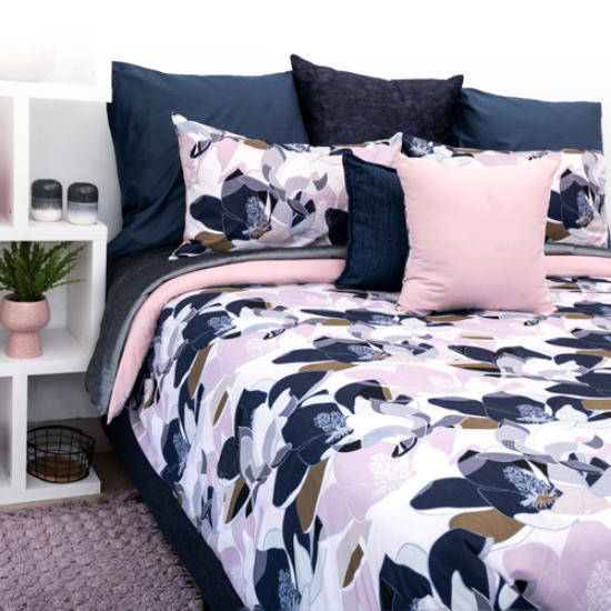 Floral Gaze Set - Pink/ Navy Queen