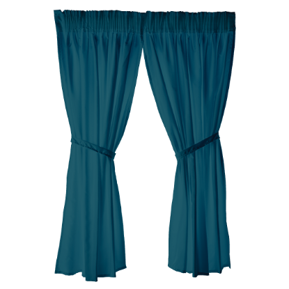 Picture of Café Curtains - Teal -  220cm x 120cm