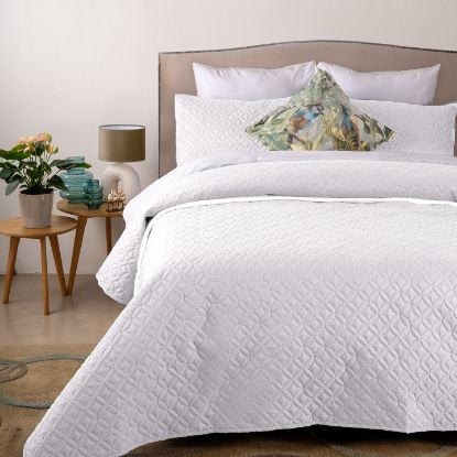 Picture of Cullinan Quilt Bed Set 3pc - White - King